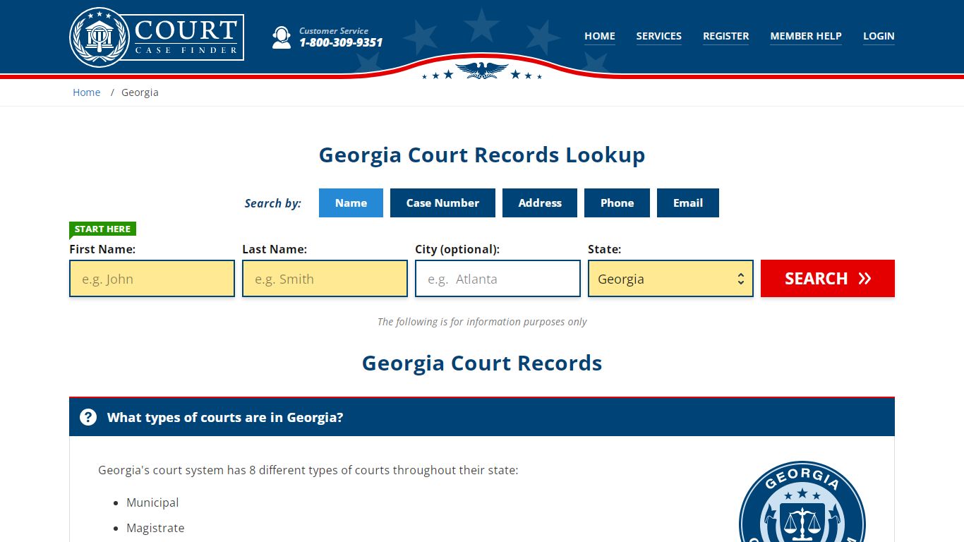 Georgia Court Records Lookup - GA Court Case Search